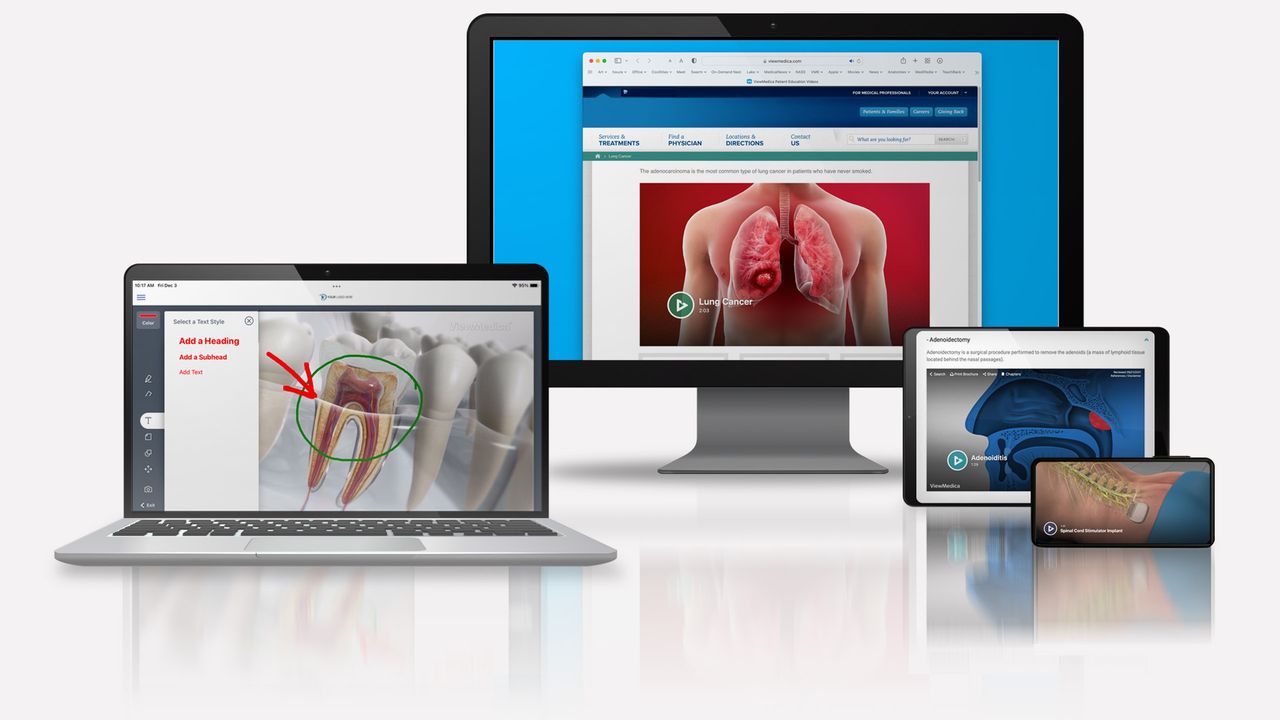 ViewMedica On-Demand brings patient education to your website and devices in your practice.