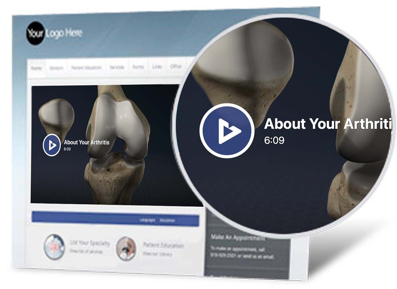 A presentation is embed on a specific page with topical content.