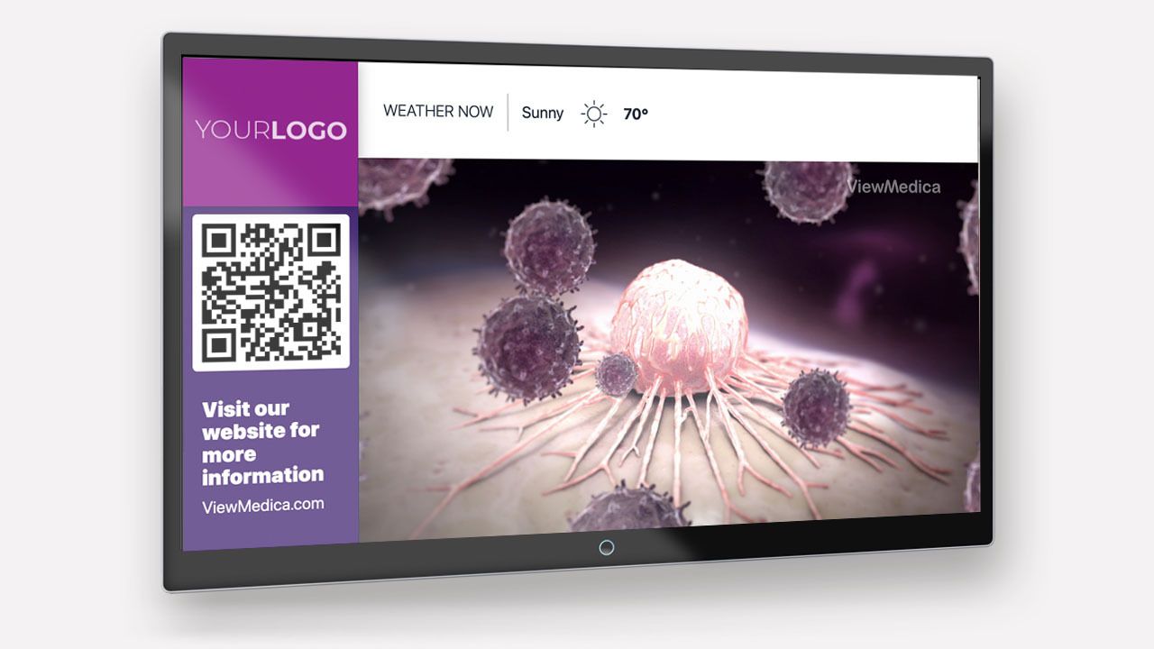 VMcast brings patient education, weather, news, messages, and promos to your waiting room tv.